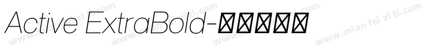 Active ExtraBold字体转换